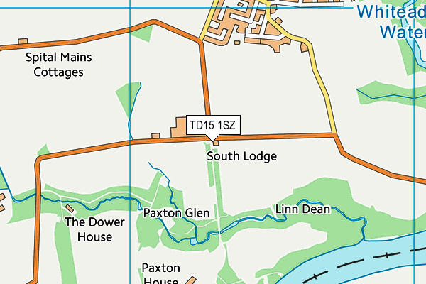 TD15 1SZ map - OS VectorMap District (Ordnance Survey)