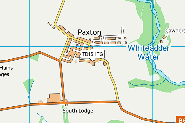 TD15 1TG map - OS VectorMap District (Ordnance Survey)