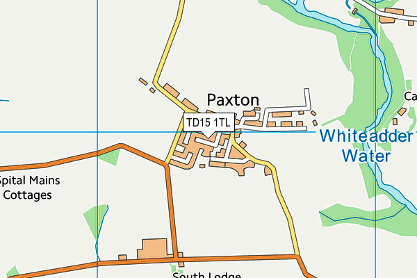 TD15 1TL map - OS VectorMap District (Ordnance Survey)