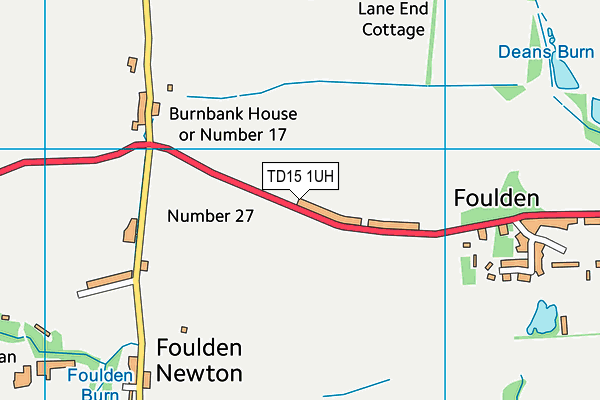 TD15 1UH map - OS VectorMap District (Ordnance Survey)