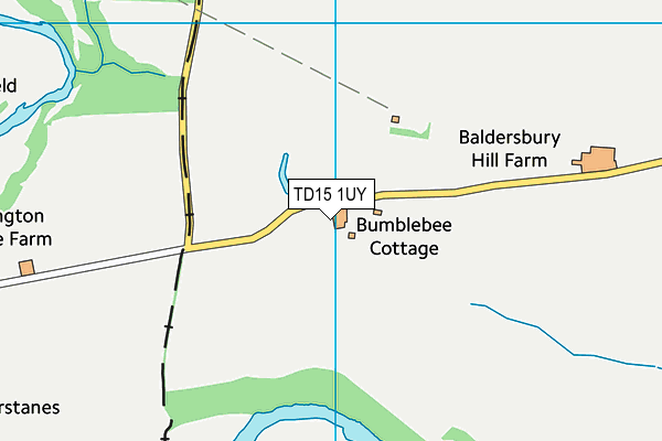 TD15 1UY map - OS VectorMap District (Ordnance Survey)