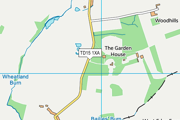 TD15 1XA map - OS VectorMap District (Ordnance Survey) TD15 1XA map - OS VectorMap District (Ordnance Survey)