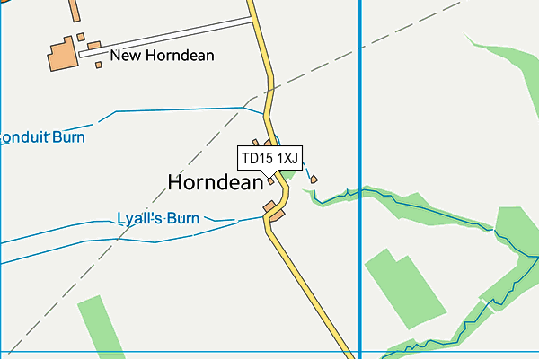 TD15 1XJ map - OS VectorMap District (Ordnance Survey)