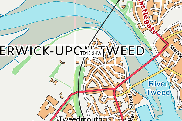 TD15 2HW map - OS VectorMap District (Ordnance Survey) TD15 2HW map - OS VectorMap District (Ordnance Survey)