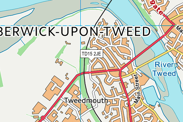 TD15 2JE map - OS VectorMap District (Ordnance Survey) TD15 2JE map - OS VectorMap District (Ordnance Survey)