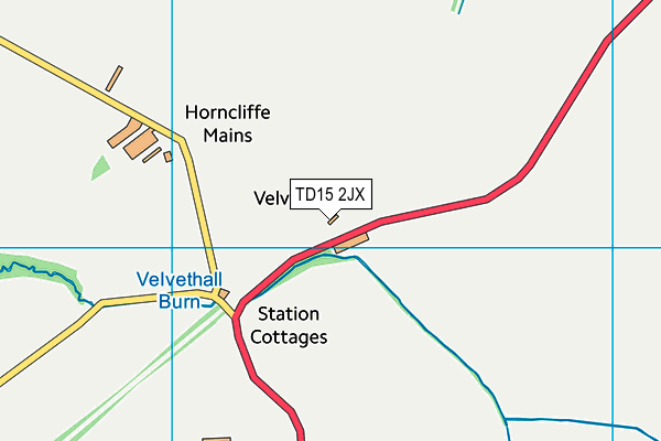 TD15 2JX map - OS VectorMap District (Ordnance Survey) TD15 2JX map - OS VectorMap District (Ordnance Survey)
