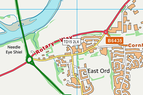 TD15 2LX map - OS VectorMap District (Ordnance Survey) TD15 2LX map - OS VectorMap District (Ordnance Survey)