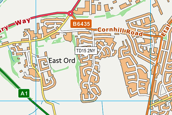 TD15 2NY map - OS VectorMap District (Ordnance Survey) TD15 2NY map - OS VectorMap District (Ordnance Survey)