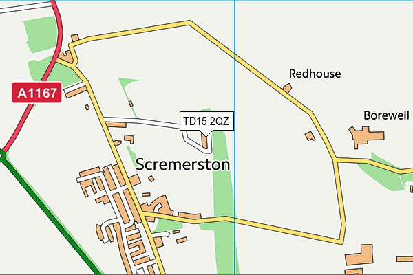 TD15 2QZ map - OS VectorMap District (Ordnance Survey)