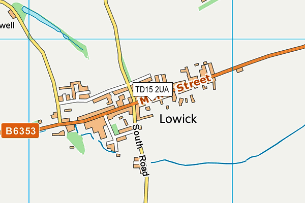 TD15 2UA map - OS VectorMap District (Ordnance Survey)