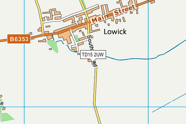 TD15 2UW map - OS VectorMap District (Ordnance Survey) TD15 2UW map - OS VectorMap District (Ordnance Survey)