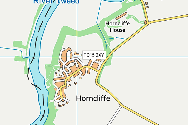 TD15 2XY map - OS VectorMap District (Ordnance Survey)