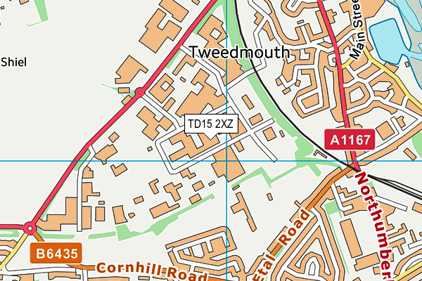 TD15 2XZ map - OS VectorMap District (Ordnance Survey) TD15 2XZ map - OS VectorMap District (Ordnance Survey)