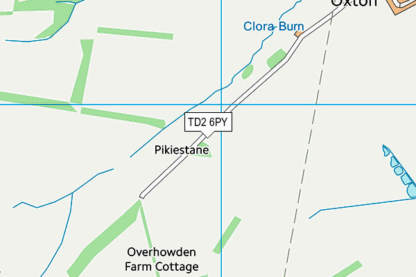 TD2 6PY map - OS VectorMap District (Ordnance Survey) TD2 6PY map - OS VectorMap District (Ordnance Survey)