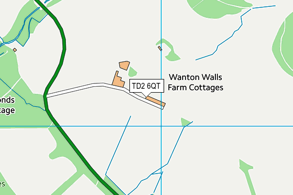 TD2 6QT map - OS VectorMap District (Ordnance Survey) TD2 6QT map - OS VectorMap District (Ordnance Survey)