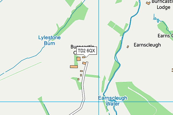 TD2 6QX map - OS VectorMap District (Ordnance Survey) TD2 6QX map - OS VectorMap District (Ordnance Survey)