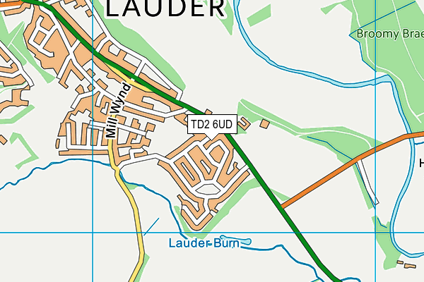 TD2 6UD map - OS VectorMap District (Ordnance Survey) TD2 6UD map - OS VectorMap District (Ordnance Survey)