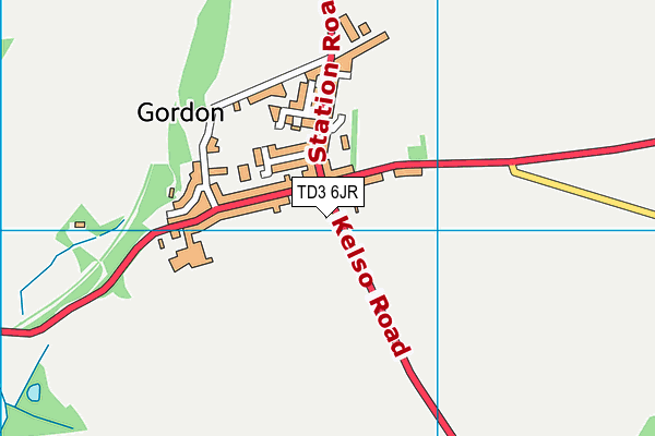 TD3 6JR map - OS VectorMap District (Ordnance Survey)