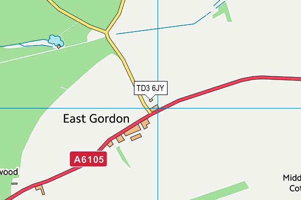 TD3 6JY map - OS VectorMap District (Ordnance Survey) TD3 6JY map - OS VectorMap District (Ordnance Survey)