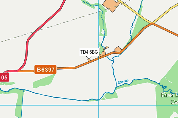 TD4 6BG map - OS VectorMap District (Ordnance Survey) TD4 6BG map - OS VectorMap District (Ordnance Survey)