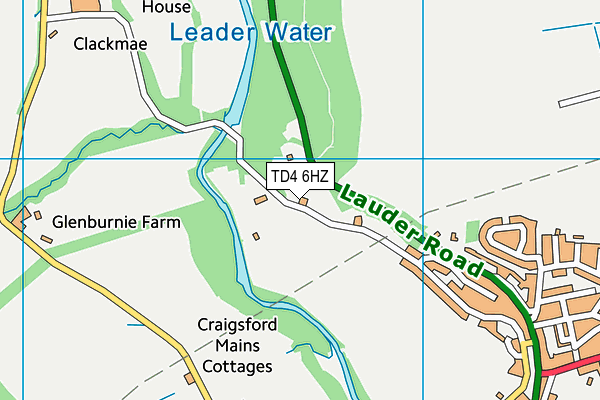 TD4 6HZ map - OS VectorMap District (Ordnance Survey) TD4 6HZ map - OS VectorMap District (Ordnance Survey)