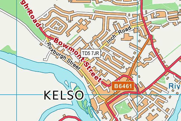 TD5 7JR map - OS VectorMap District (Ordnance Survey) TD5 7JR map - OS VectorMap District (Ordnance Survey)