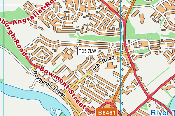 TD5 7LW map - OS VectorMap District (Ordnance Survey) TD5 7LW map - OS VectorMap District (Ordnance Survey)