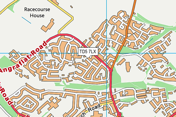 TD5 7LX map - OS VectorMap District (Ordnance Survey) TD5 7LX map - OS VectorMap District (Ordnance Survey)