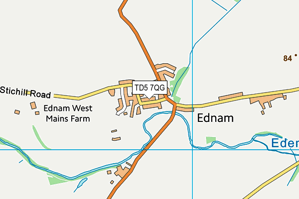 TD5 7QG map - OS VectorMap District (Ordnance Survey) TD5 7QG map - OS VectorMap District (Ordnance Survey)