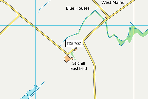 TD5 7QZ map - OS VectorMap District (Ordnance Survey) TD5 7QZ map - OS VectorMap District (Ordnance Survey)