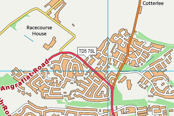 TD5 7SL map - OS VectorMap District (Ordnance Survey) TD5 7SL map - OS VectorMap District (Ordnance Survey)