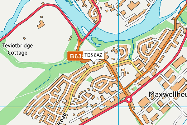 TD5 8AZ map - OS VectorMap District (Ordnance Survey) TD5 8AZ map - OS VectorMap District (Ordnance Survey)