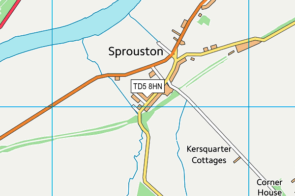 TD5 8HN map - OS VectorMap District (Ordnance Survey) TD5 8HN map - OS VectorMap District (Ordnance Survey)