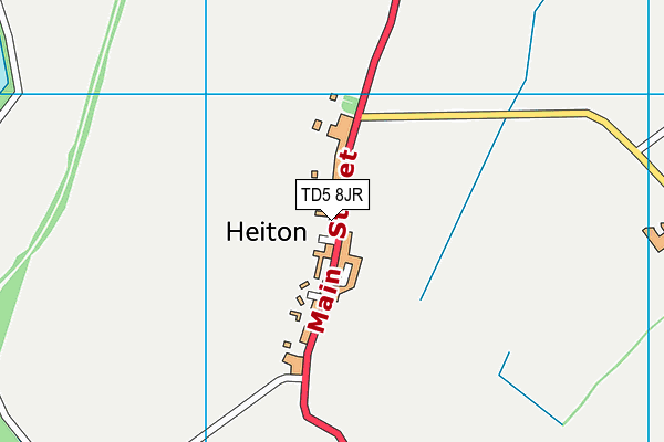 TD5 8JR map - OS VectorMap District (Ordnance Survey) TD5 8JR map - OS VectorMap District (Ordnance Survey)