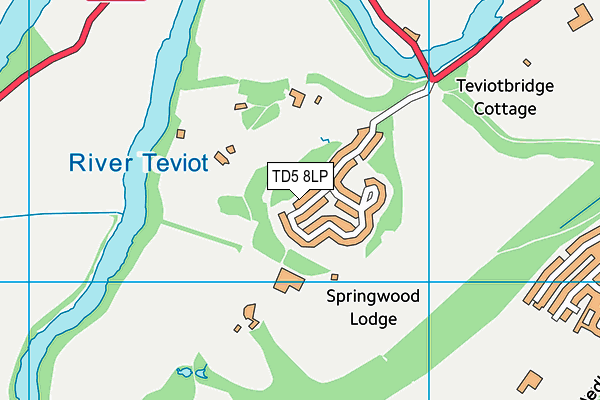 TD5 8LP map - OS VectorMap District (Ordnance Survey) TD5 8LP map - OS VectorMap District (Ordnance Survey)