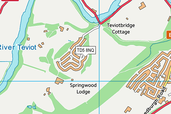 TD5 8NQ map - OS VectorMap District (Ordnance Survey) TD5 8NQ map - OS VectorMap District (Ordnance Survey)