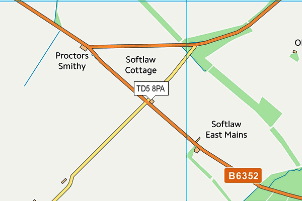 TD5 8PA map - OS VectorMap District (Ordnance Survey) TD5 8PA map - OS VectorMap District (Ordnance Survey)