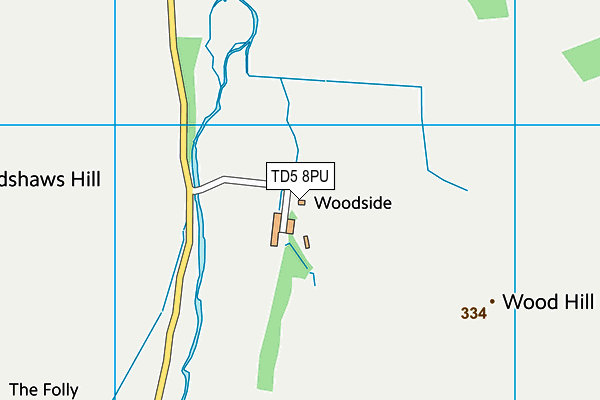 TD5 8PU map - OS VectorMap District (Ordnance Survey)
