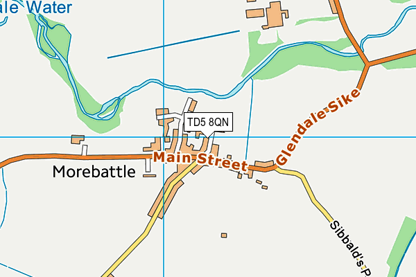 TD5 8QN map - OS VectorMap District (Ordnance Survey) TD5 8QN map - OS VectorMap District (Ordnance Survey)