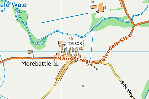 TD5 8QR map - OS VectorMap District (Ordnance Survey) TD5 8QR map - OS VectorMap District (Ordnance Survey)