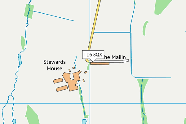 TD5 8QX map - OS VectorMap District (Ordnance Survey) TD5 8QX map - OS VectorMap District (Ordnance Survey)