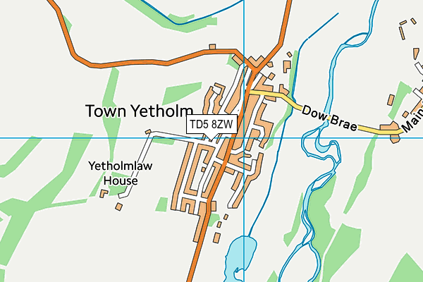 TD5 8ZW map - OS VectorMap District (Ordnance Survey) TD5 8ZW map - OS VectorMap District (Ordnance Survey)