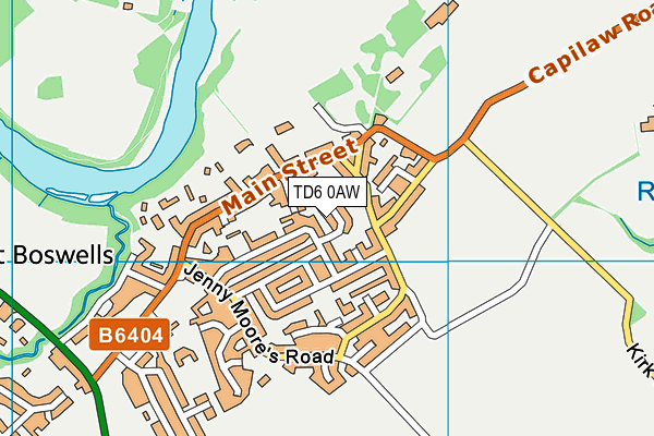 TD6 0AW map - OS VectorMap District (Ordnance Survey) TD6 0AW map - OS VectorMap District (Ordnance Survey)