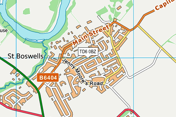 TD6 0BZ map - OS VectorMap District (Ordnance Survey) TD6 0BZ map - OS VectorMap District (Ordnance Survey)