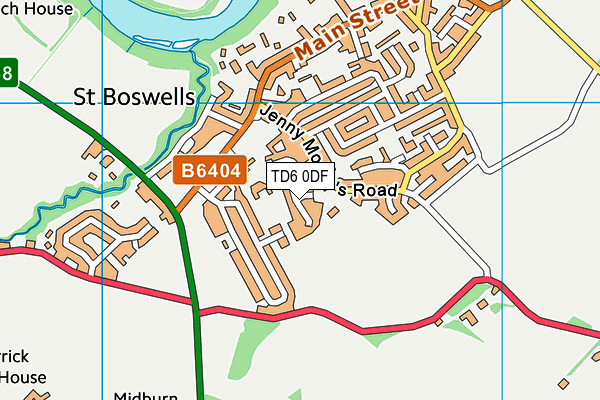 TD6 0DF map - OS VectorMap District (Ordnance Survey) TD6 0DF map - OS VectorMap District (Ordnance Survey)