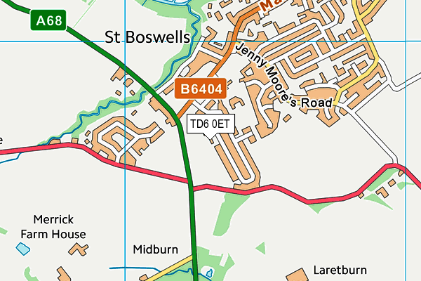 TD6 0ET map - OS VectorMap District (Ordnance Survey) TD6 0ET map - OS VectorMap District (Ordnance Survey)