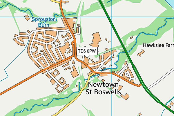 TD6 0PW map - OS VectorMap District (Ordnance Survey) TD6 0PW map - OS VectorMap District (Ordnance Survey)