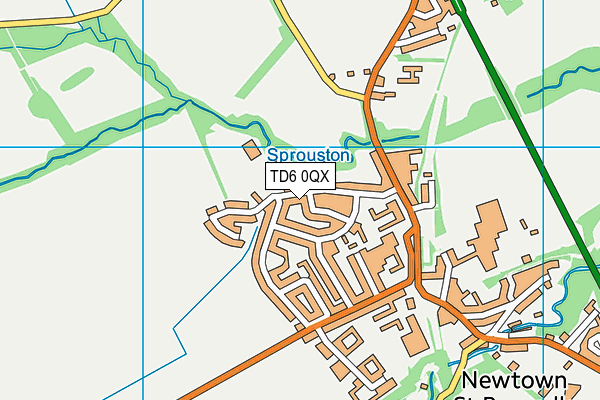 TD6 0QX map - OS VectorMap District (Ordnance Survey) TD6 0QX map - OS VectorMap District (Ordnance Survey)