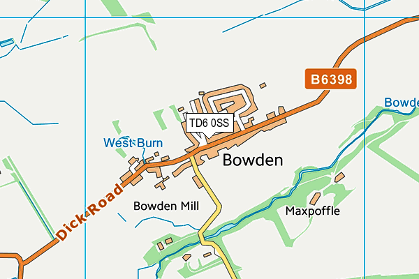 TD6 0SS map - OS VectorMap District (Ordnance Survey) TD6 0SS map - OS VectorMap District (Ordnance Survey)