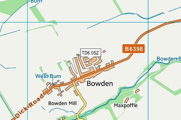 TD6 0SZ map - OS VectorMap District (Ordnance Survey) TD6 0SZ map - OS VectorMap District (Ordnance Survey)